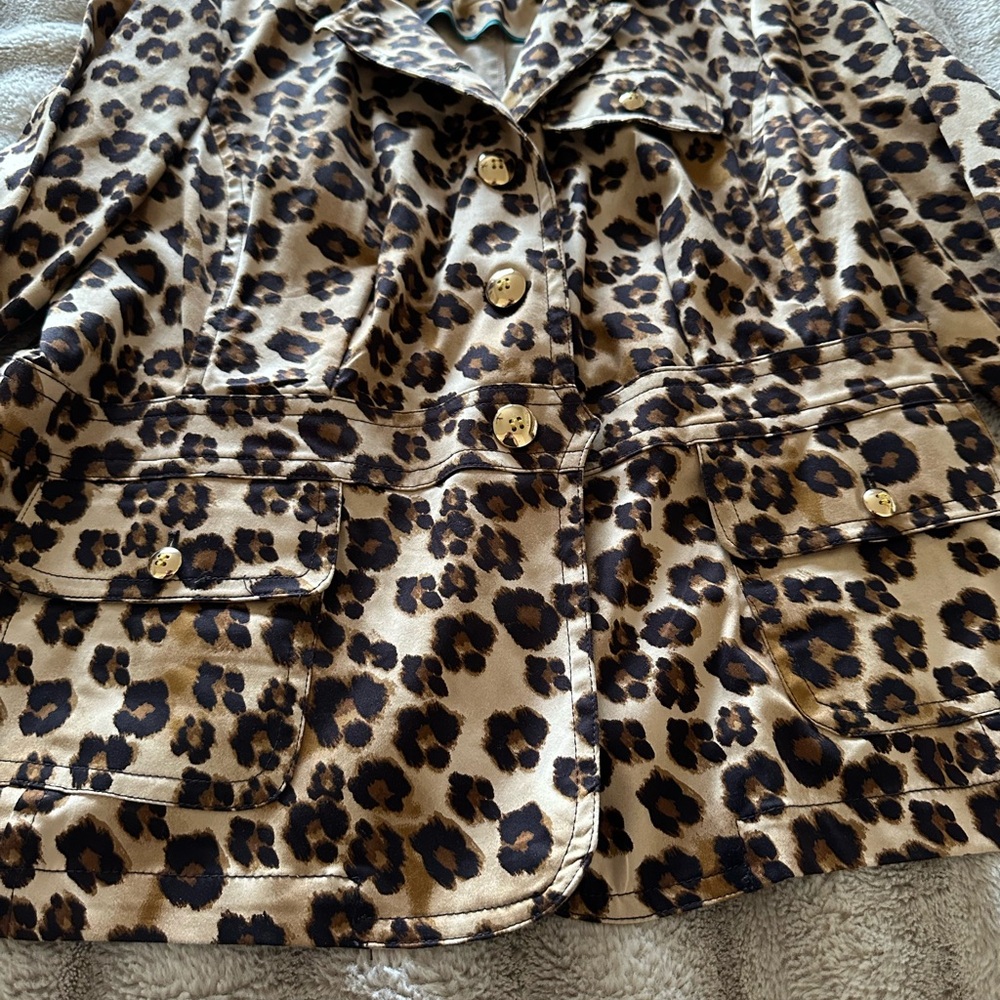 Charter Club Leopard Print Blazer 20w 2x Plus Size - Picture 3 of 4